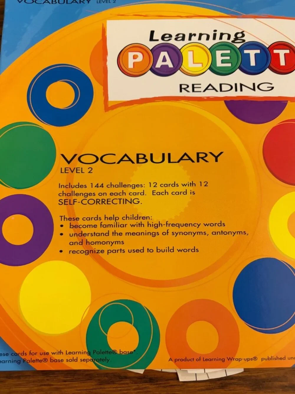 Learning Palette Reading Set 2 Bases & 8 Card Packs Grades 1-2 Set B S3